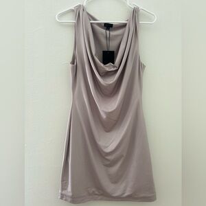 NBD gray shiny mini dress / Size Medium / never worn with tags